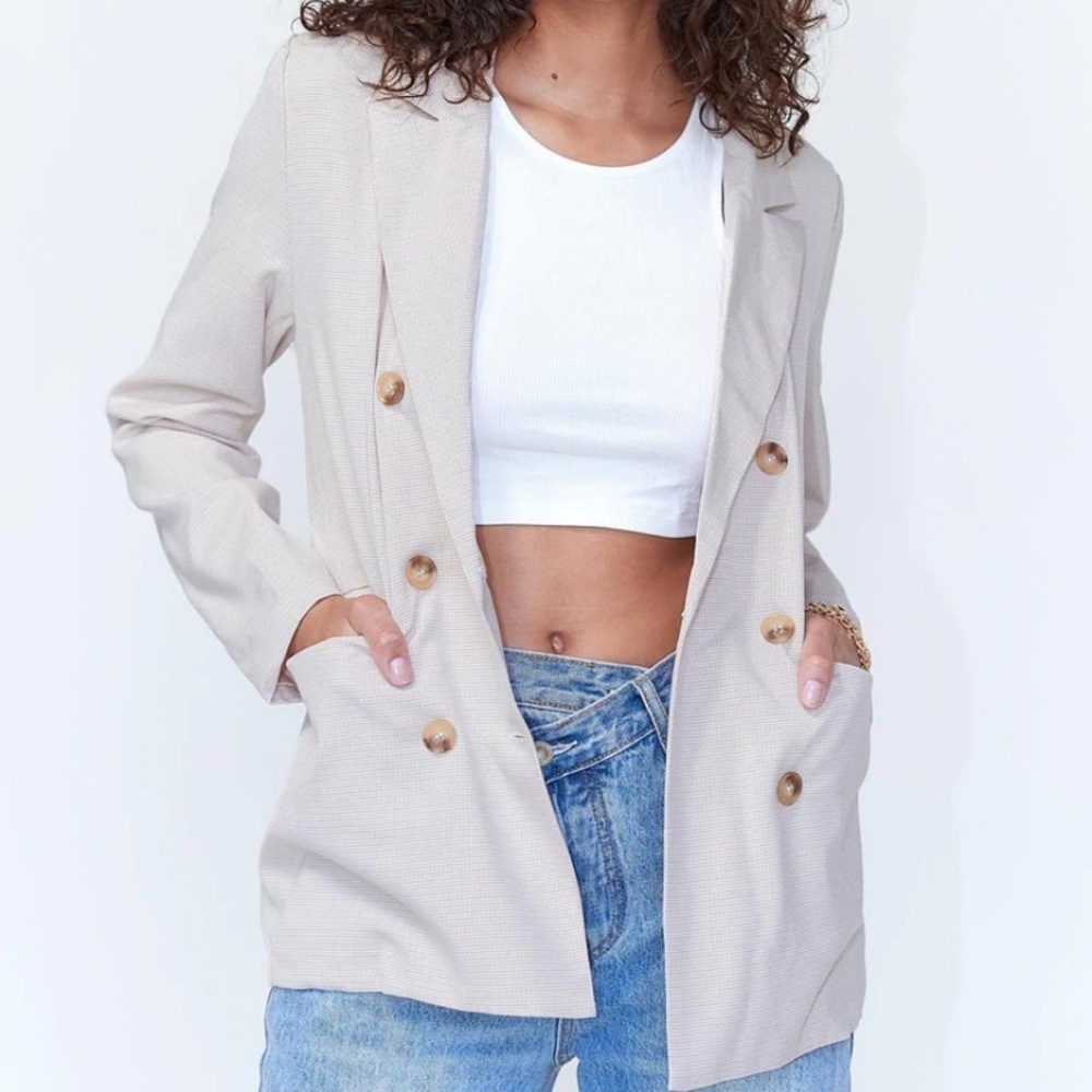 NWOT princess polly cream colored blazer